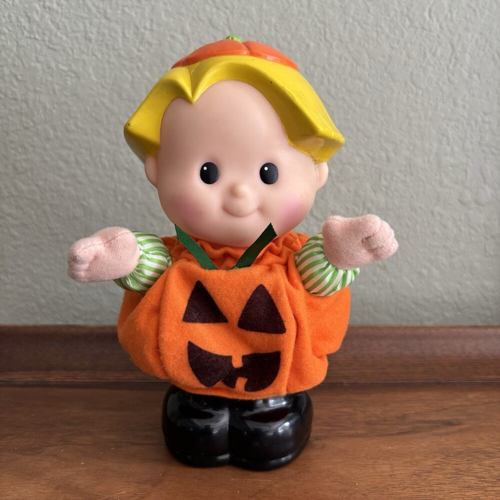 Vintage Fisher-Price Little People 8" Tall Halloween Eddie Pumpkin